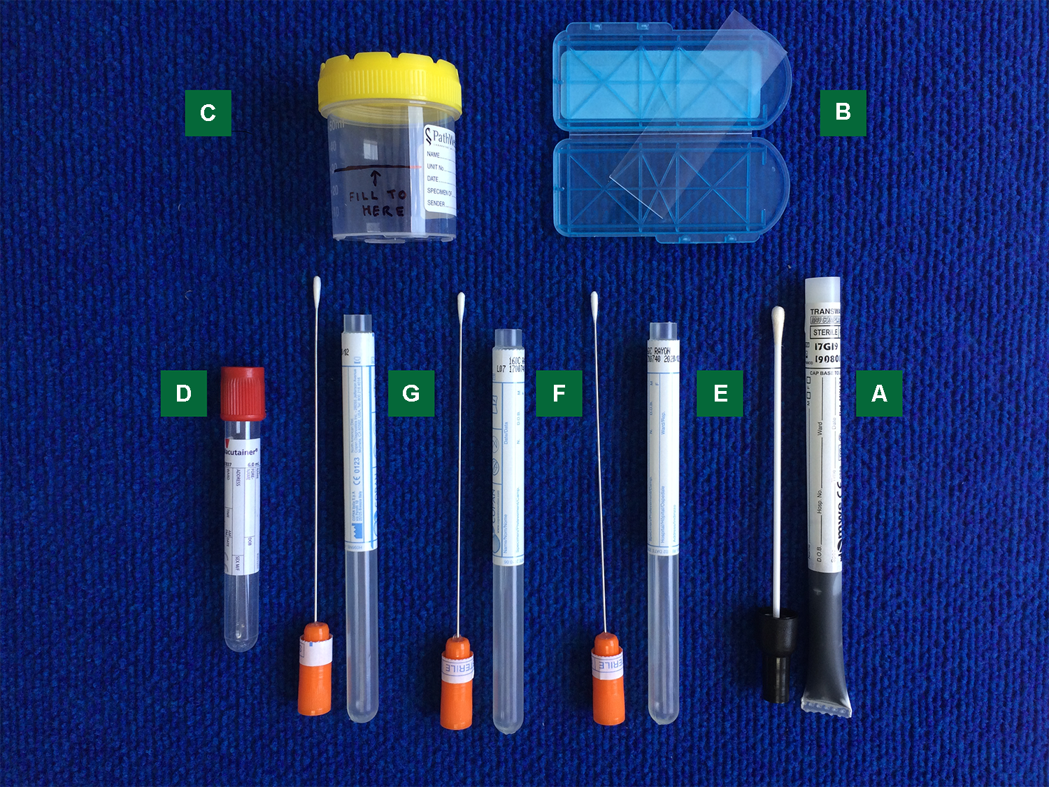 Sample male test kit