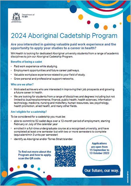 Aboriginal Cadetship Program flyer