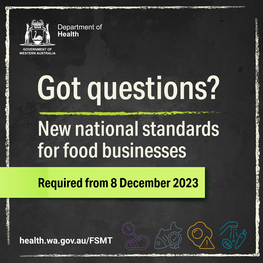 Got questions? New national standards for food businesses 1080x1080 social media tile