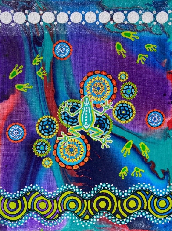 Kooya frog artwork by John Walley