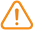 Orange exclamation mark in triangle: orange alert