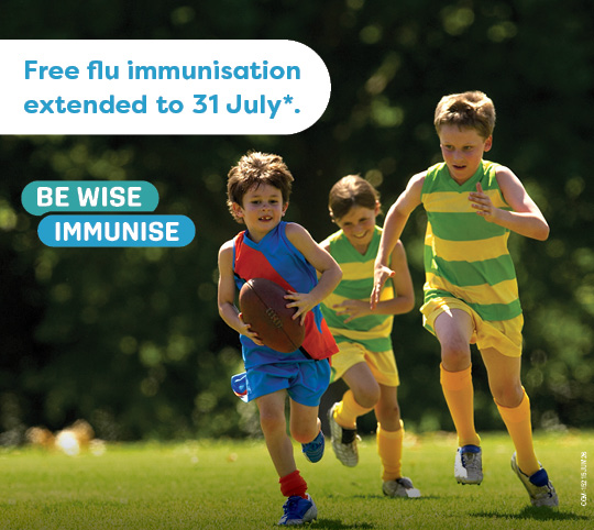 Flu immunisation is free in May and June
