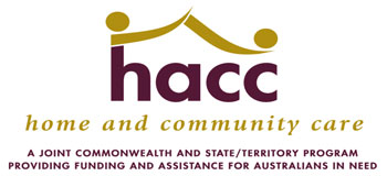 Logo: HACC Home and Community Care – a joint commonwealth and state/territory providing funding for Australians in need