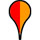Two tone paddle, with left half red and right half orange, indicates bacterial water quality to date is poor, but contamination sources at the site have not been confirmed