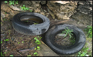 Discarded tires