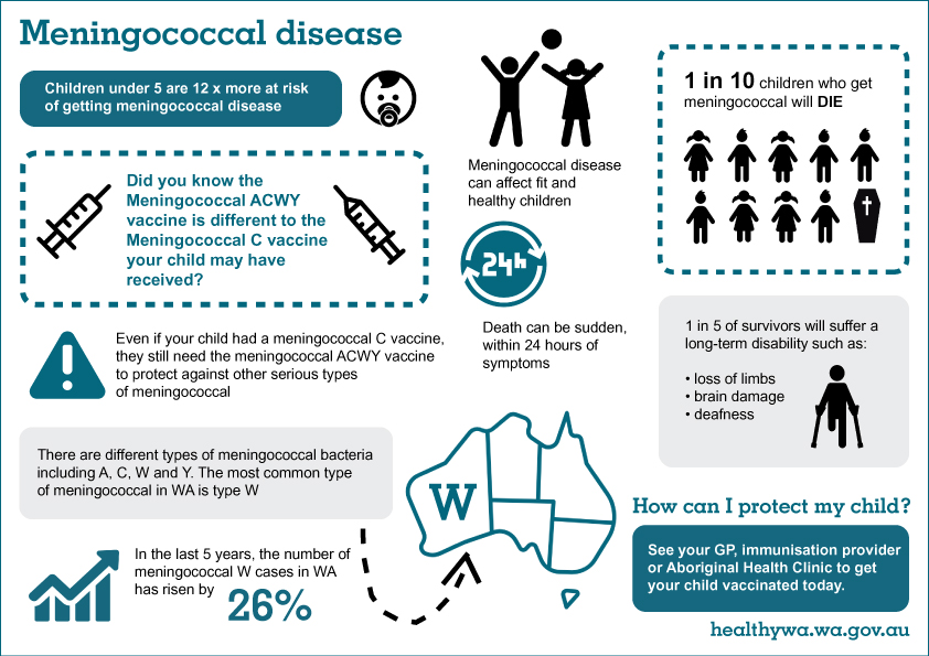 Infographic: Meningococcal disease and the importance of the MenACWY vaccine for young children